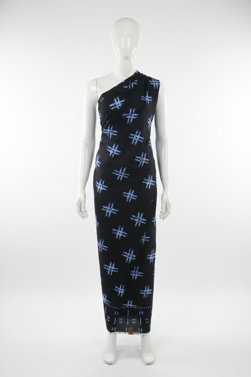 Black Ankara Fabric on Mannequin