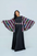 Black Ankara Sleeve Fit & Flare Dress | Wide Sleeve African Print Dress