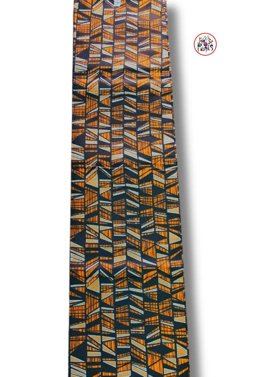 Black & Gold Tribal Pattern Ankara Fabric - House of Prints