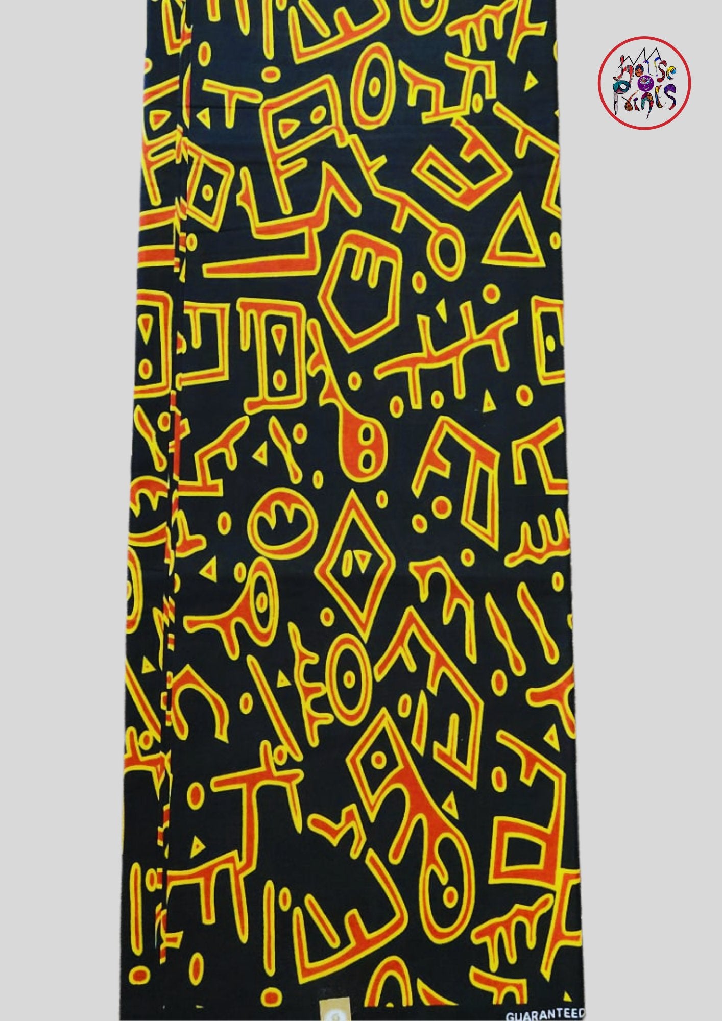 Black, Red, Gold Tribal African Print - House of Prints