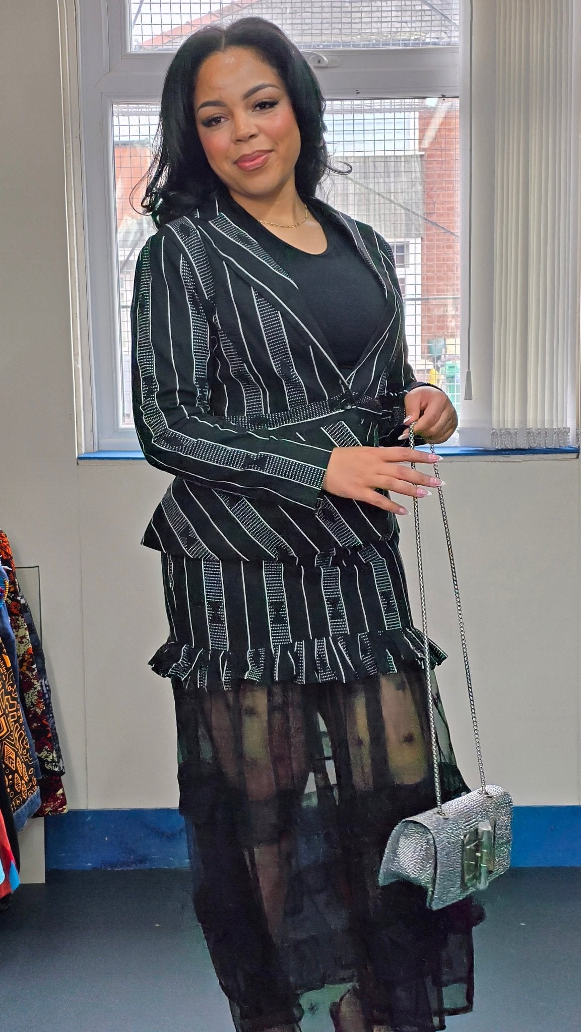 Black & White Skirt Suit - House of Prints