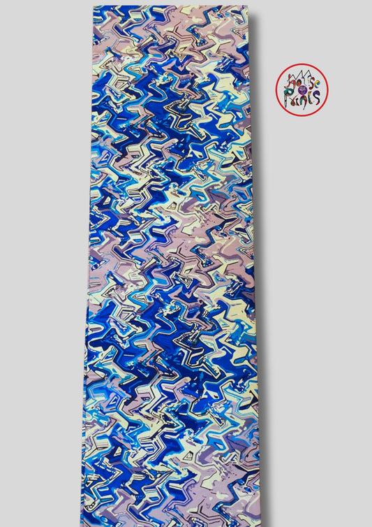 Blue & White Stencil Pattern Ankara Fabric - House of Prints