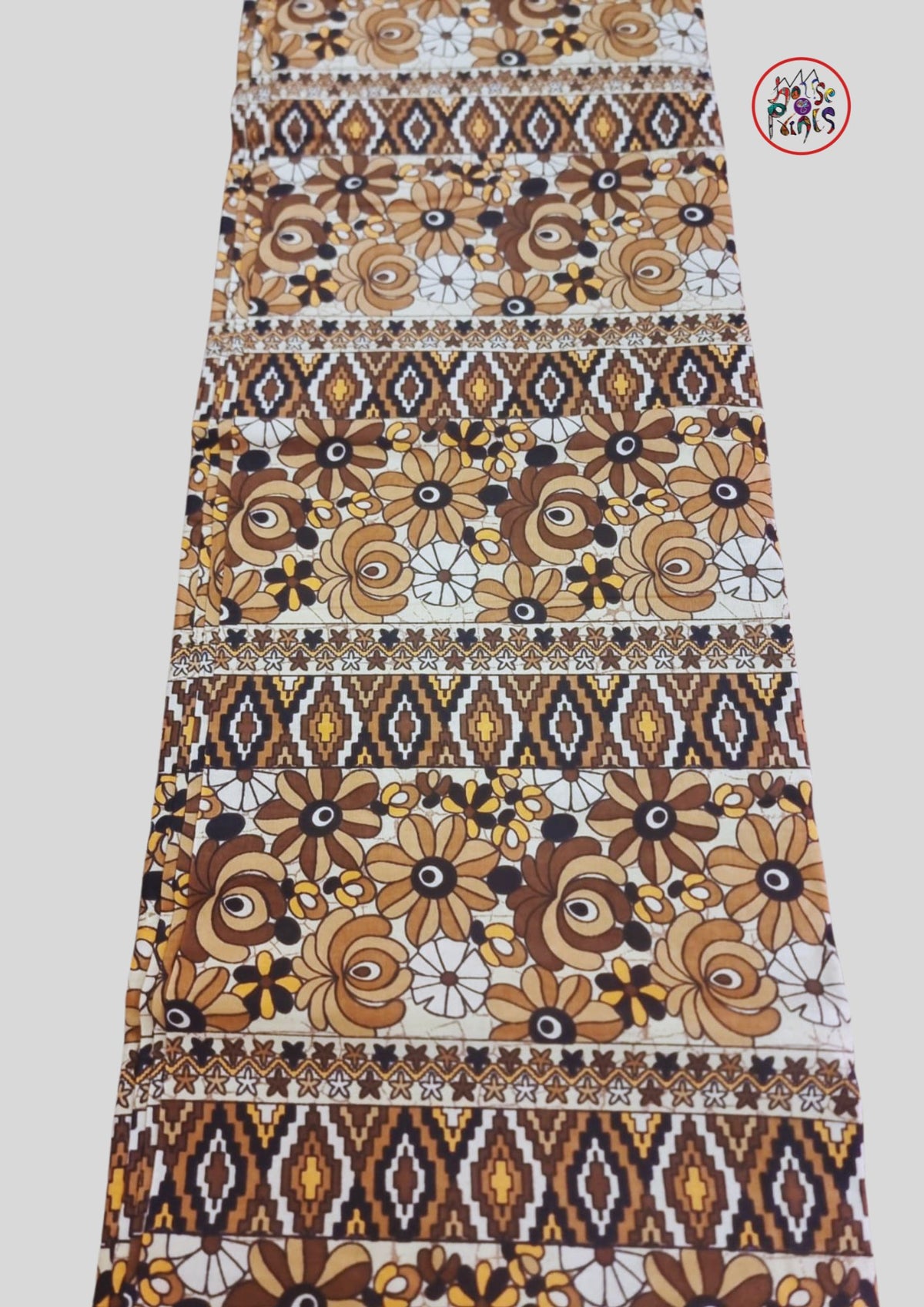 Brown Ankara Fabric - House of Prints