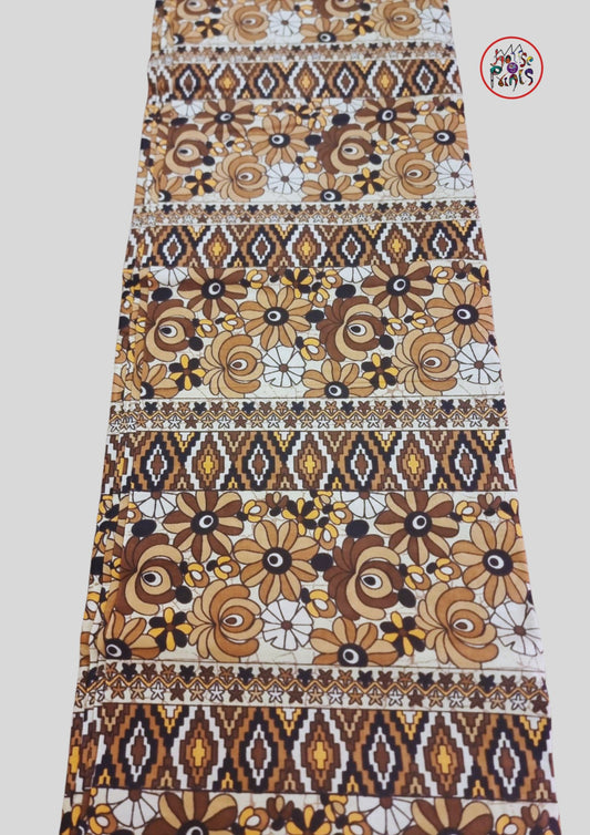 Brown Ankara Fabric - House of Prints