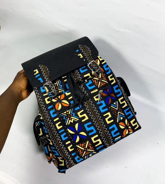 Colourful Ankara Bag Pack - House of Prints