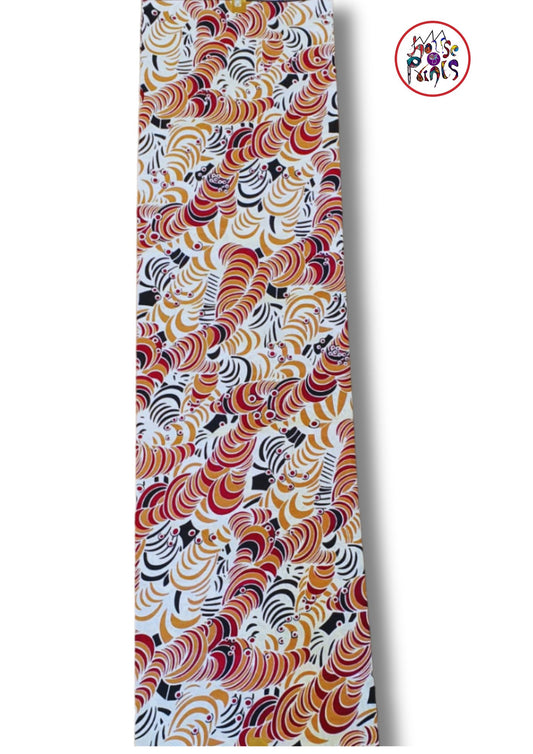 Cream, Brown & Wine Ankara Fabric - House of Prints