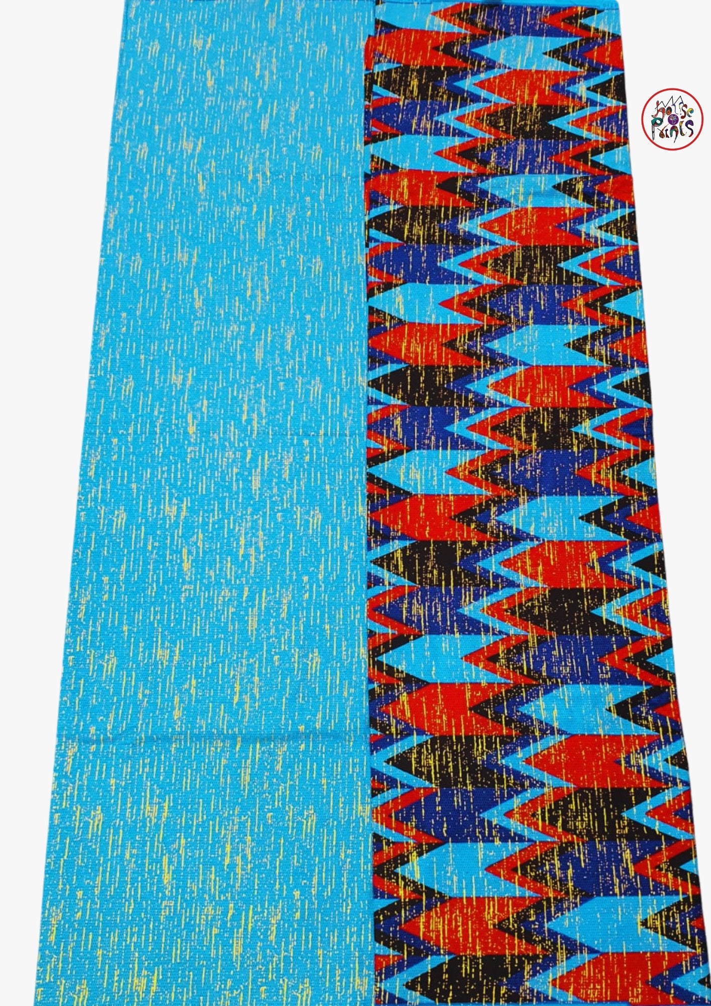 Embellished Blue & Red Kente Gold Set - House of Prints