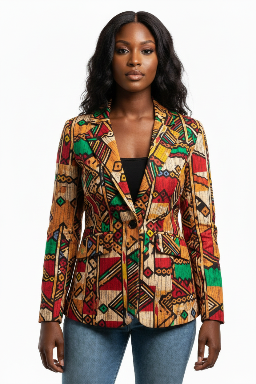 Black mixed-race model - front facing