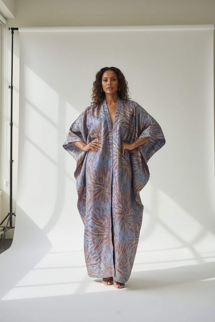 Iridescent Bubu Dress on Model