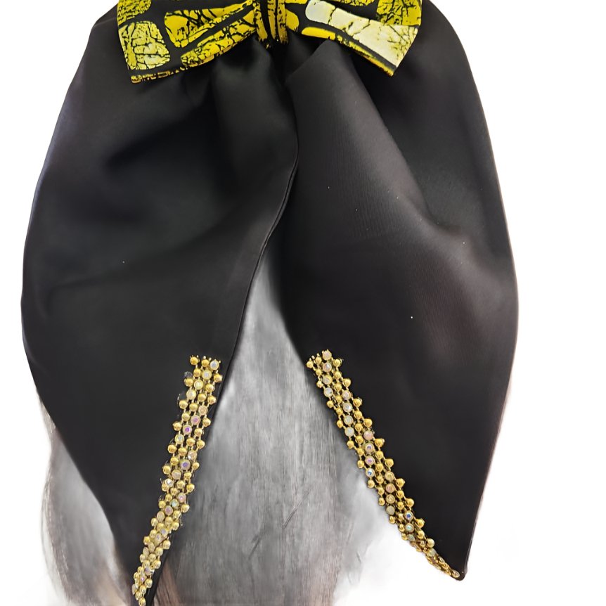 Large Black and Yellow Hair Clip - House of Prints