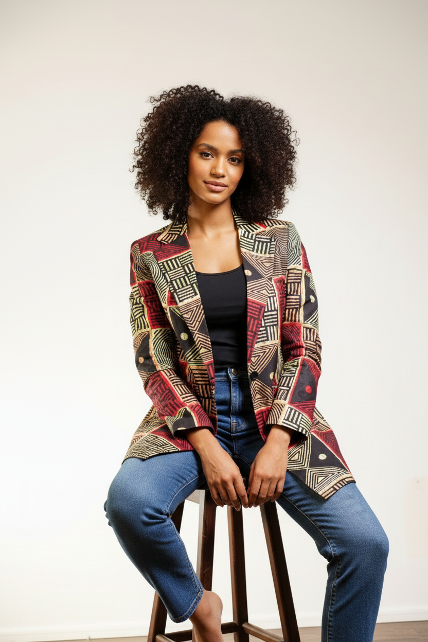 Mixed-Race Female Model - Sitting Pose