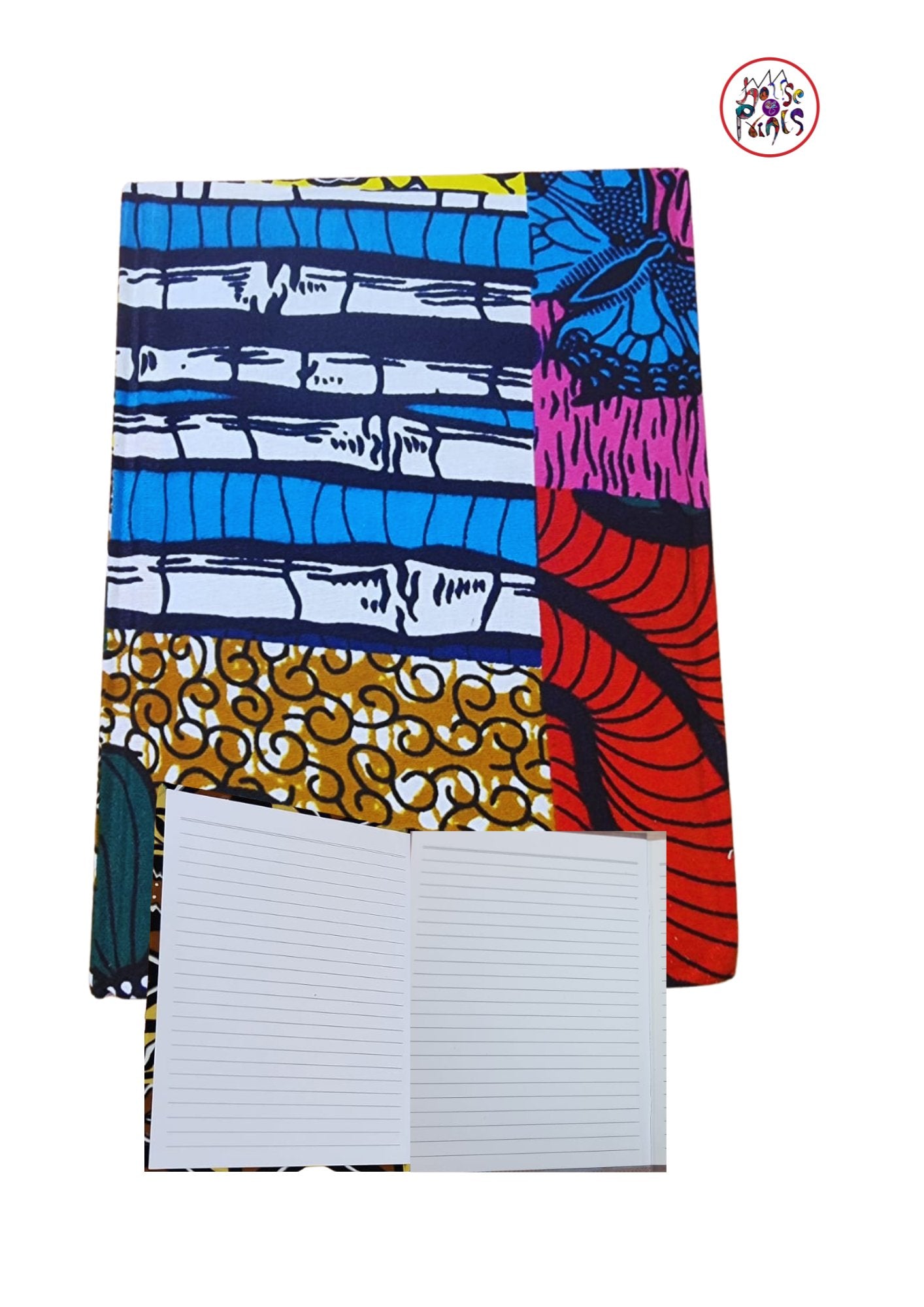 Multicolour Ankara Fabric Notebook - House of Prints