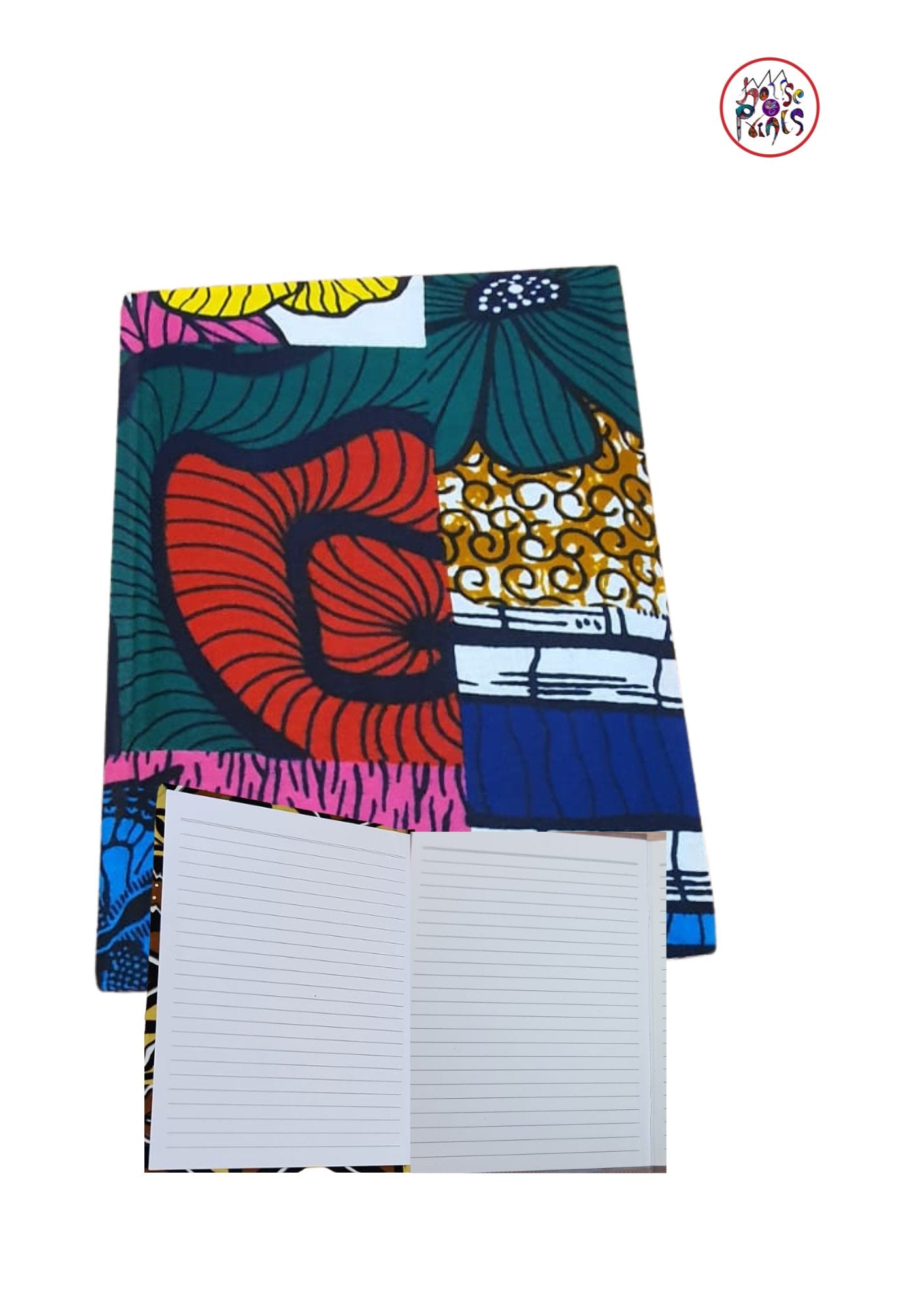 Multicolour Ankara Fabric Notebook - House of Prints