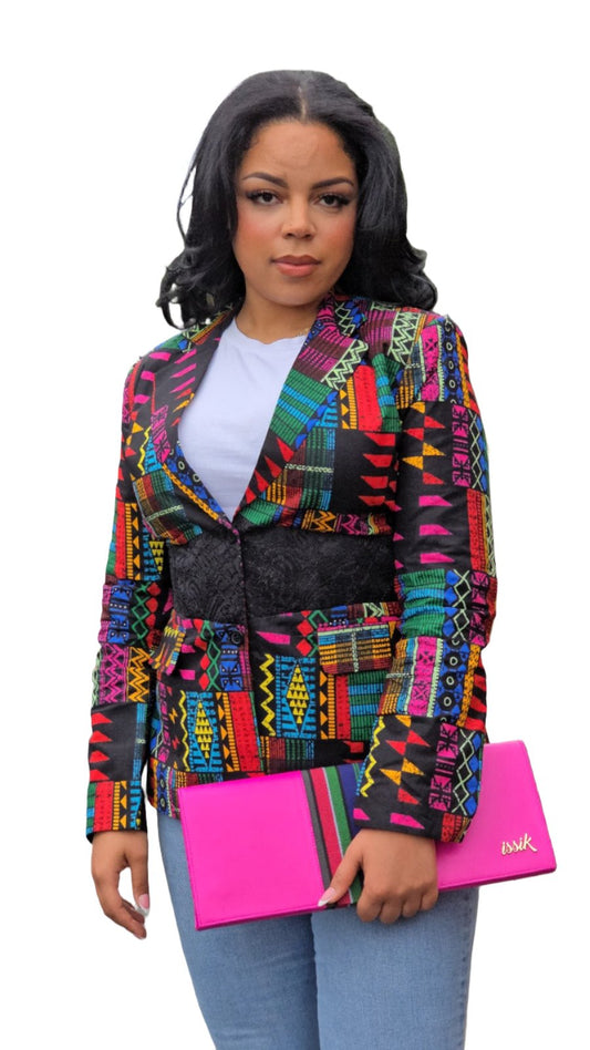 Multicolour Corset Blazer - House of Prints