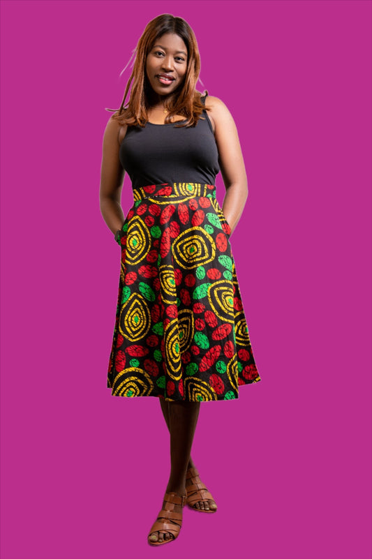 Multicolour Flare Skirt - House of Prints