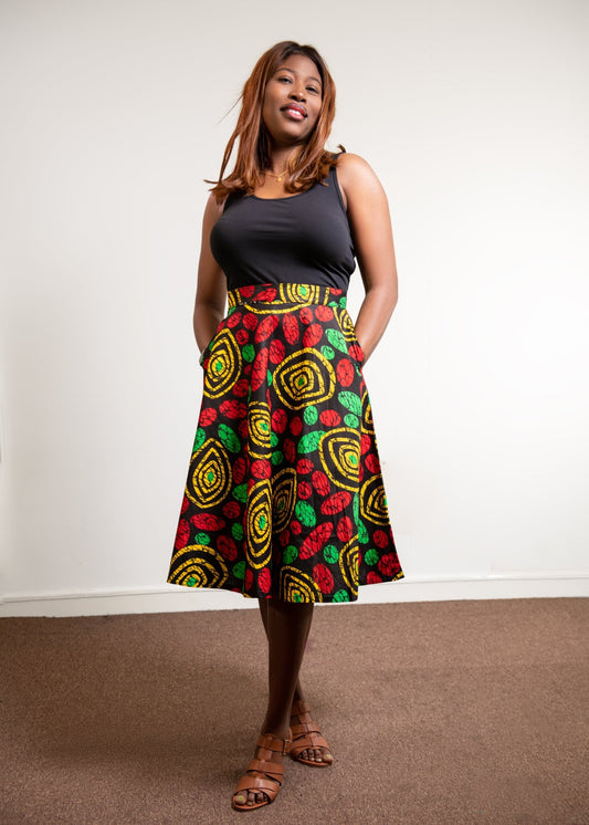 Multicolour Flare Skirt - House of Prints