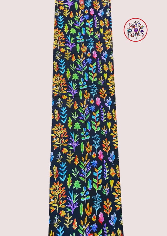 Multicolour Leaf Pattern Ankara Fabric - House of Prints