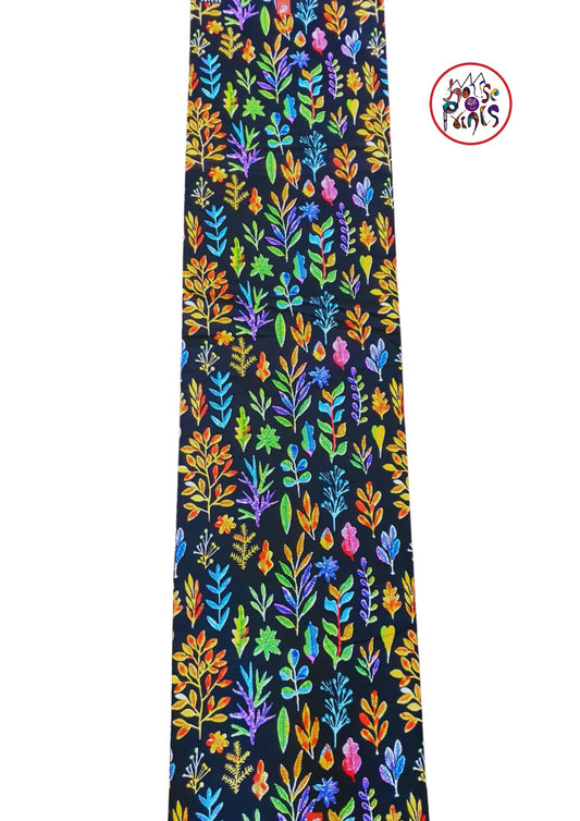 Multicolour Leaf Pattern Ankara Fabric - House of Prints