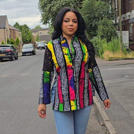 Multicolour Long Sleeve Ladies Shirt - House of Prints