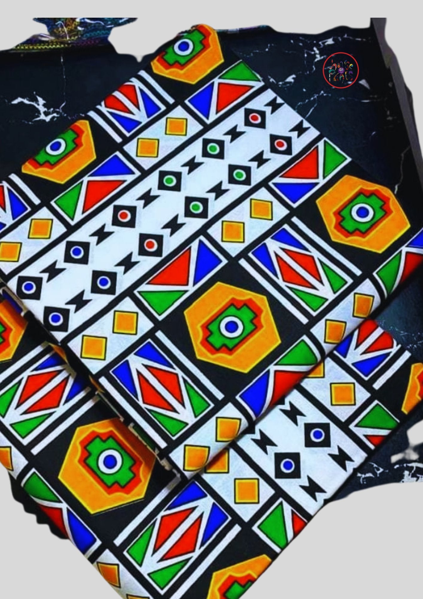 Multicolour Tribal Ankara Fabric - House of Prints