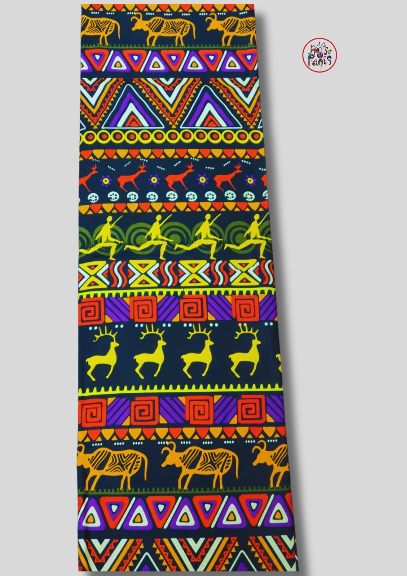 Multicolour Tribal Pattern Ankara Fabric - House of Prints