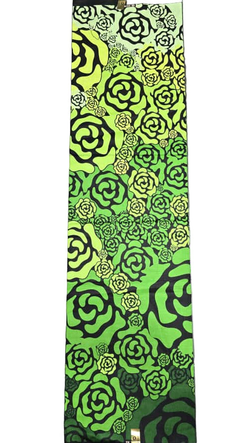 Green and Black Ankara Fabric