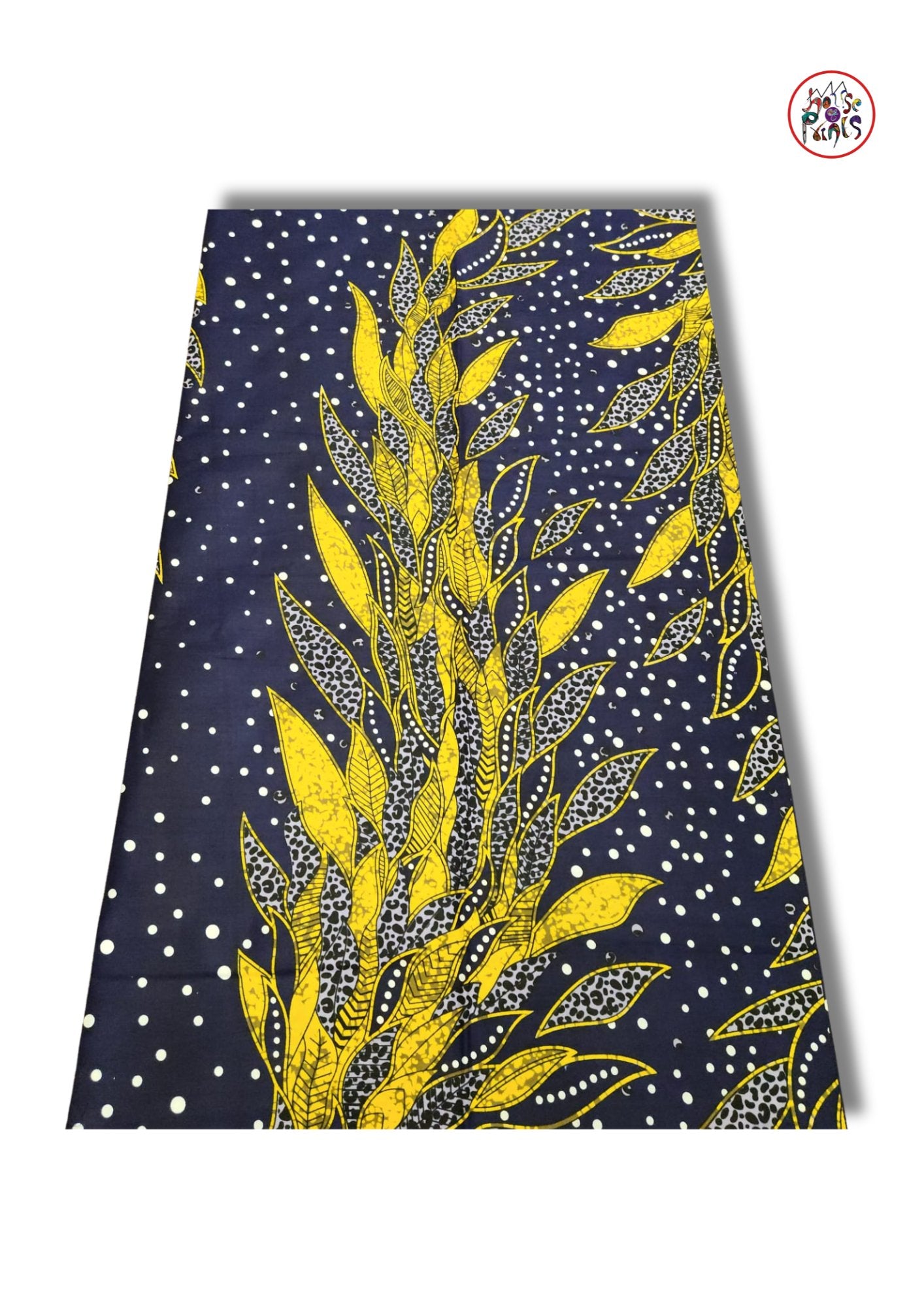 Purple & Gold Floral Pattern Ankara Fabric - House of Prints