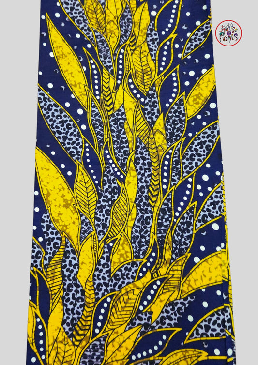 Purple & Gold Floral Pattern Ankara Fabric - House of Prints