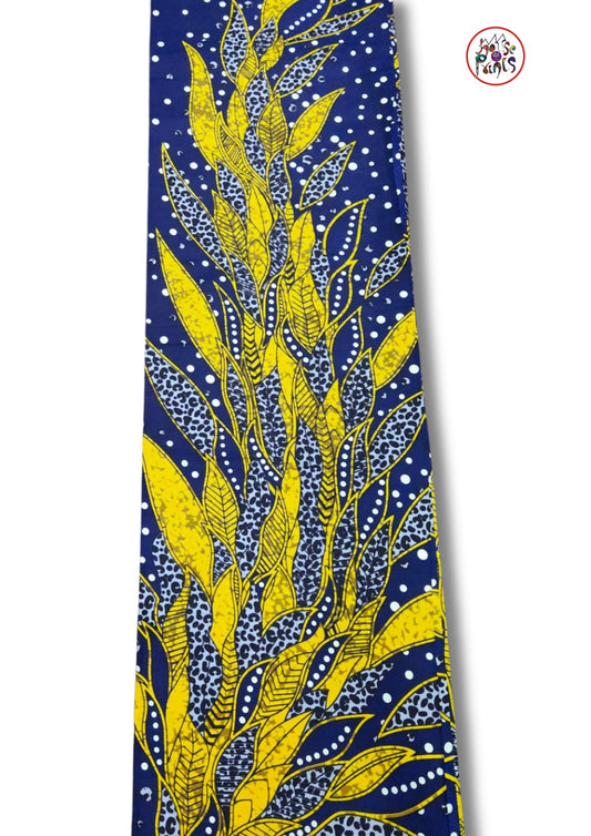 Purple & Gold Floral Pattern Ankara Fabric - House of Prints