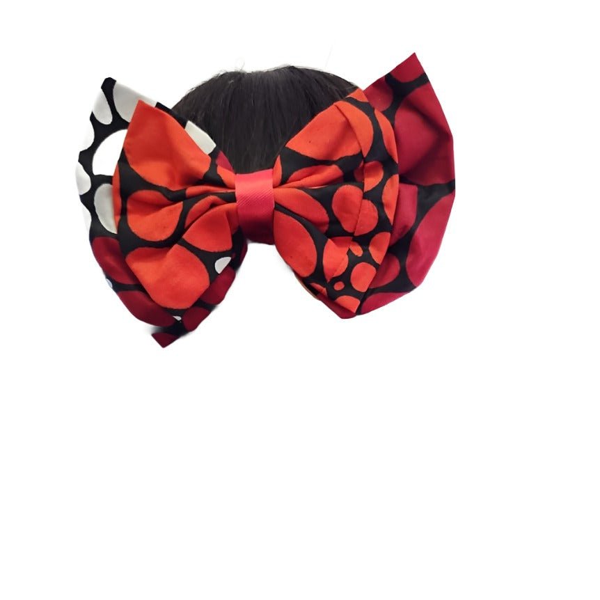 Red, Black & White Hair Clip - House of Prints