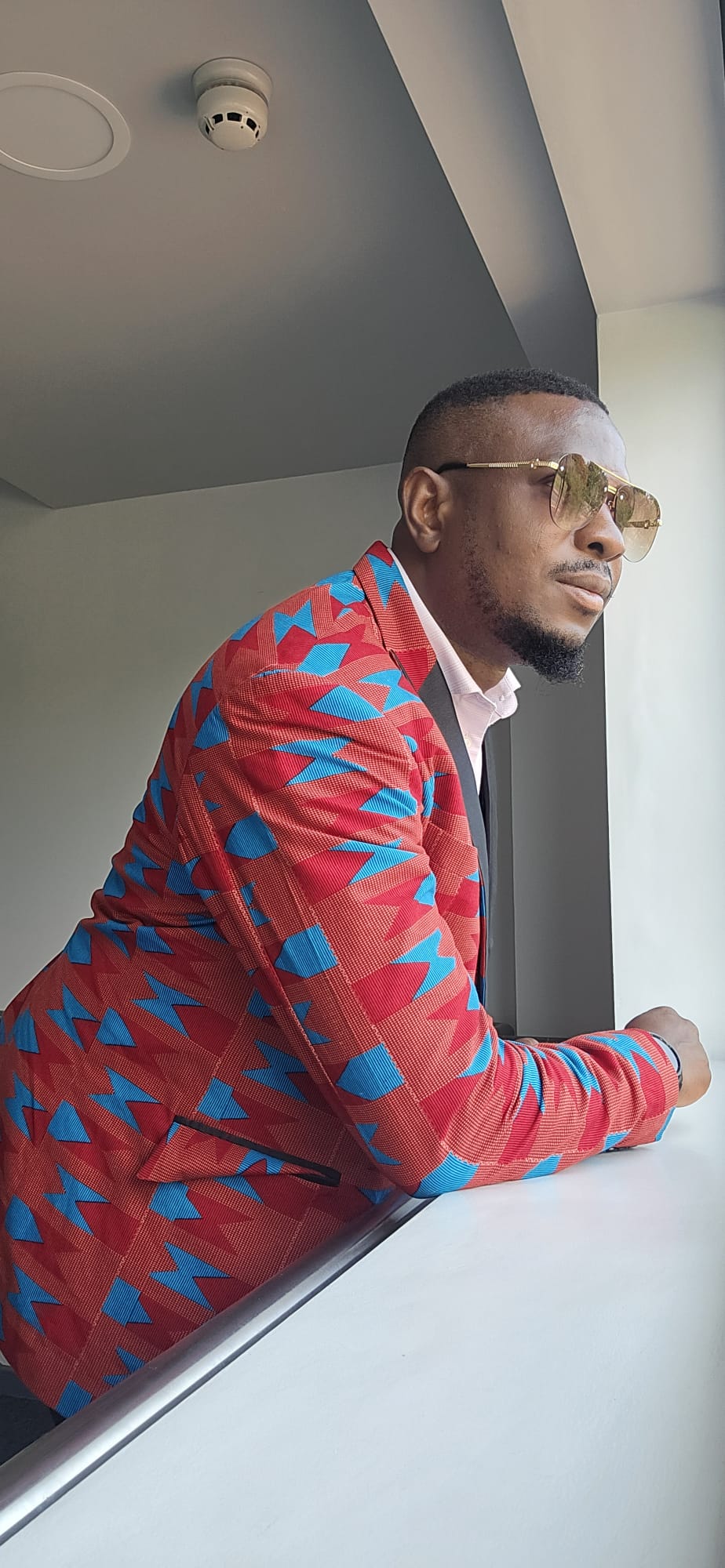 Red & Blue Men's Ankara Blazer - House of Prints