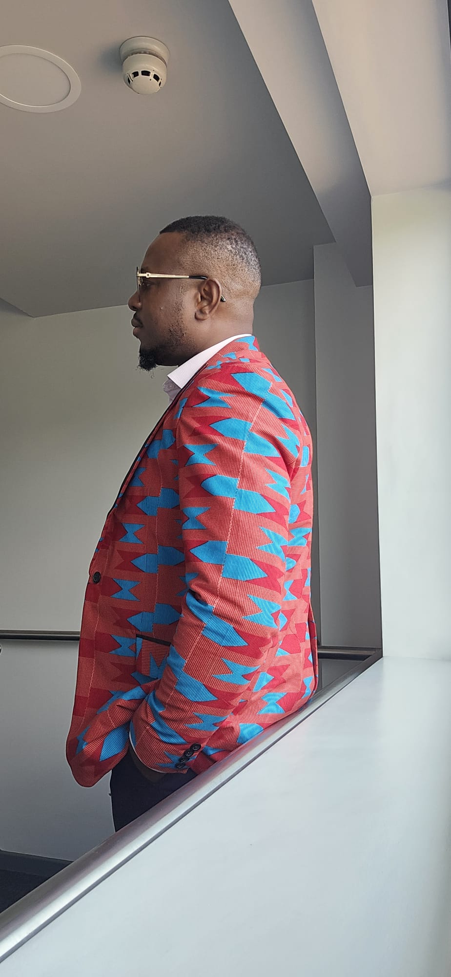 Red & Blue Men's Ankara Blazer - House of Prints