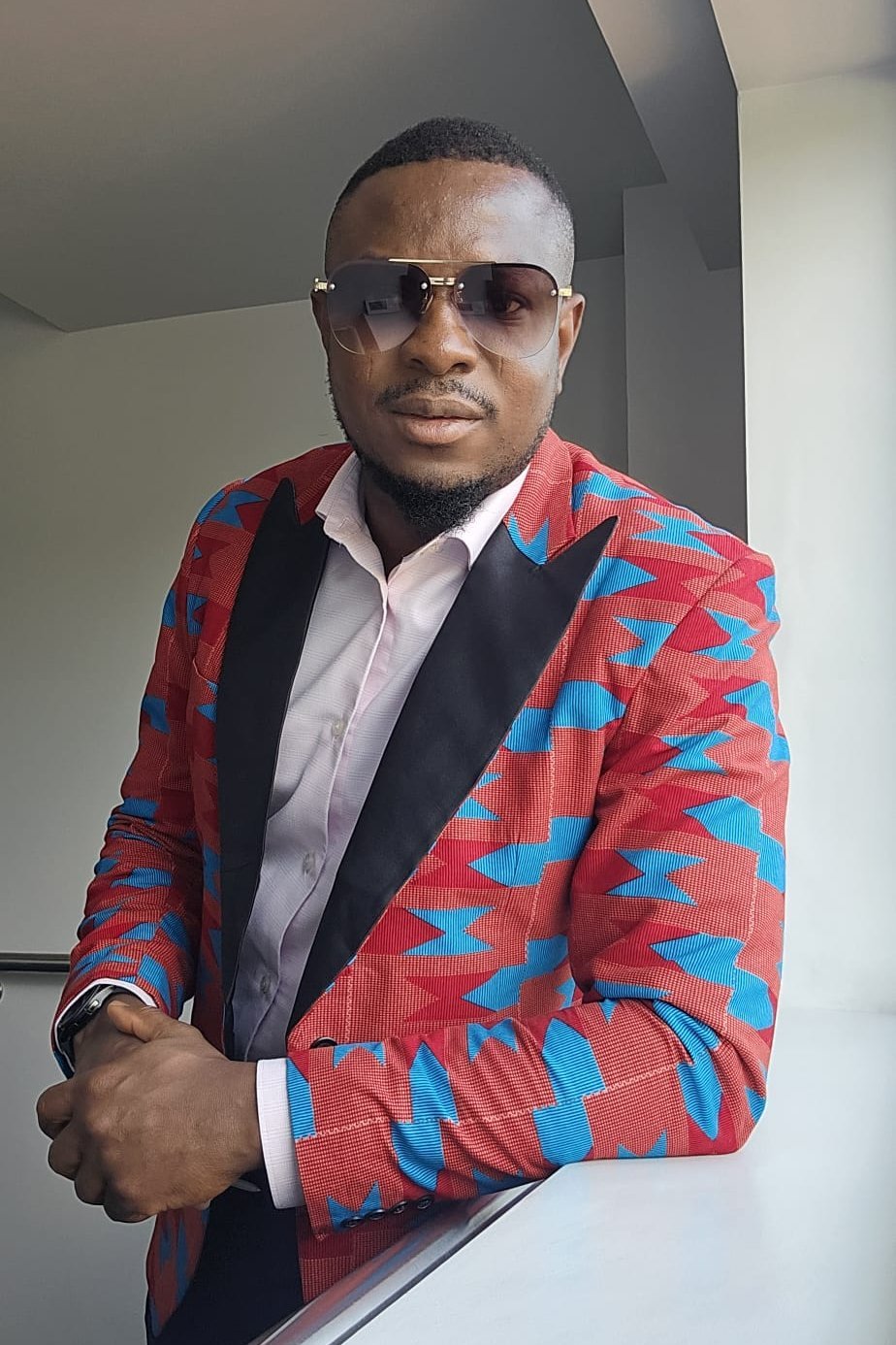 Red & Blue Men's Ankara Blazer - House of Prints