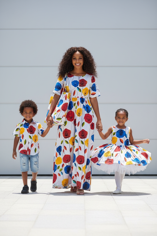 Rose Garden Ankara Family Lookbook