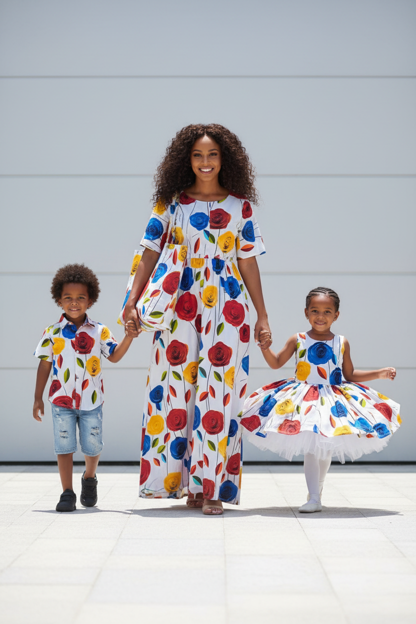 Rose Garden Ankara Family Lookbook