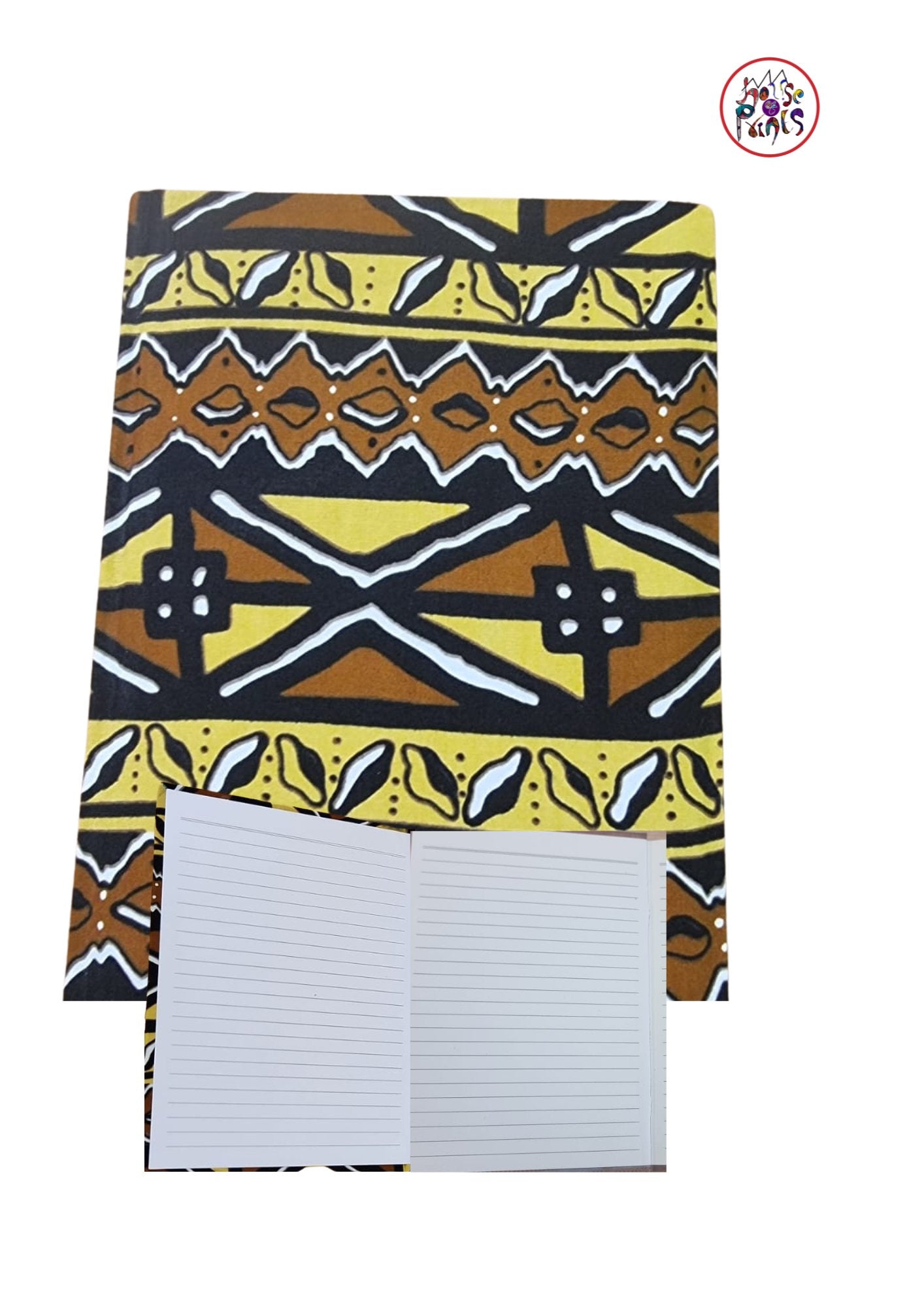 Tribal Pattern Ankara Fabric Notebook - House of Prints