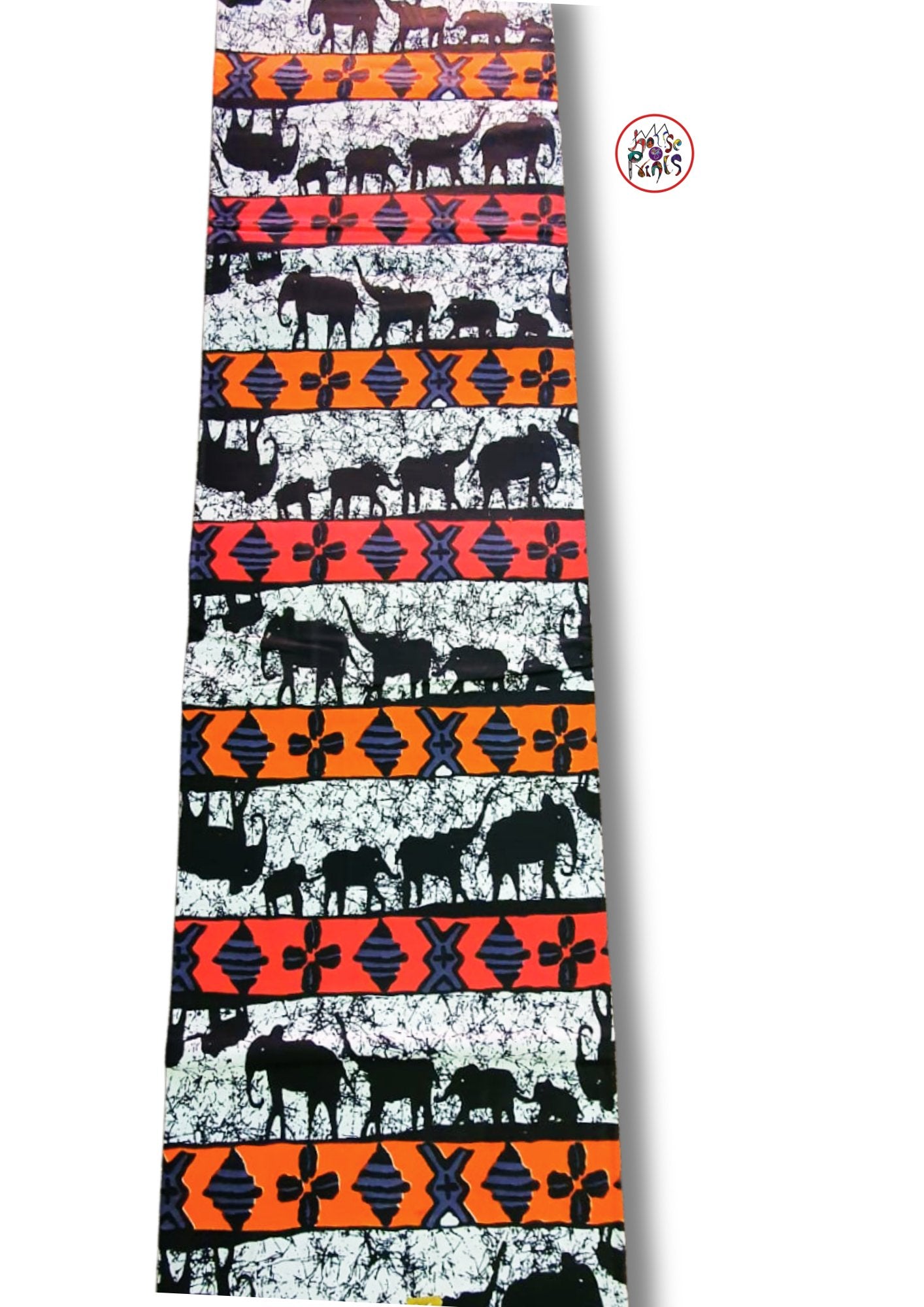White & Black Tribal Pattern Ankara Fabric - House of Prints