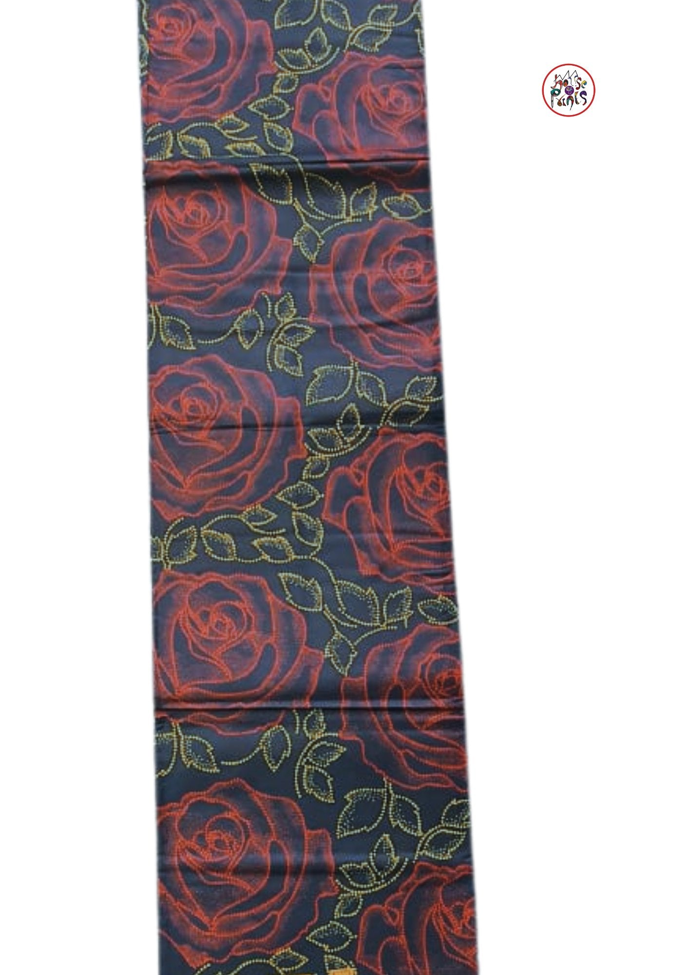 Wine & Yellow Floral Pattern Ankara Fabric - House of Prints