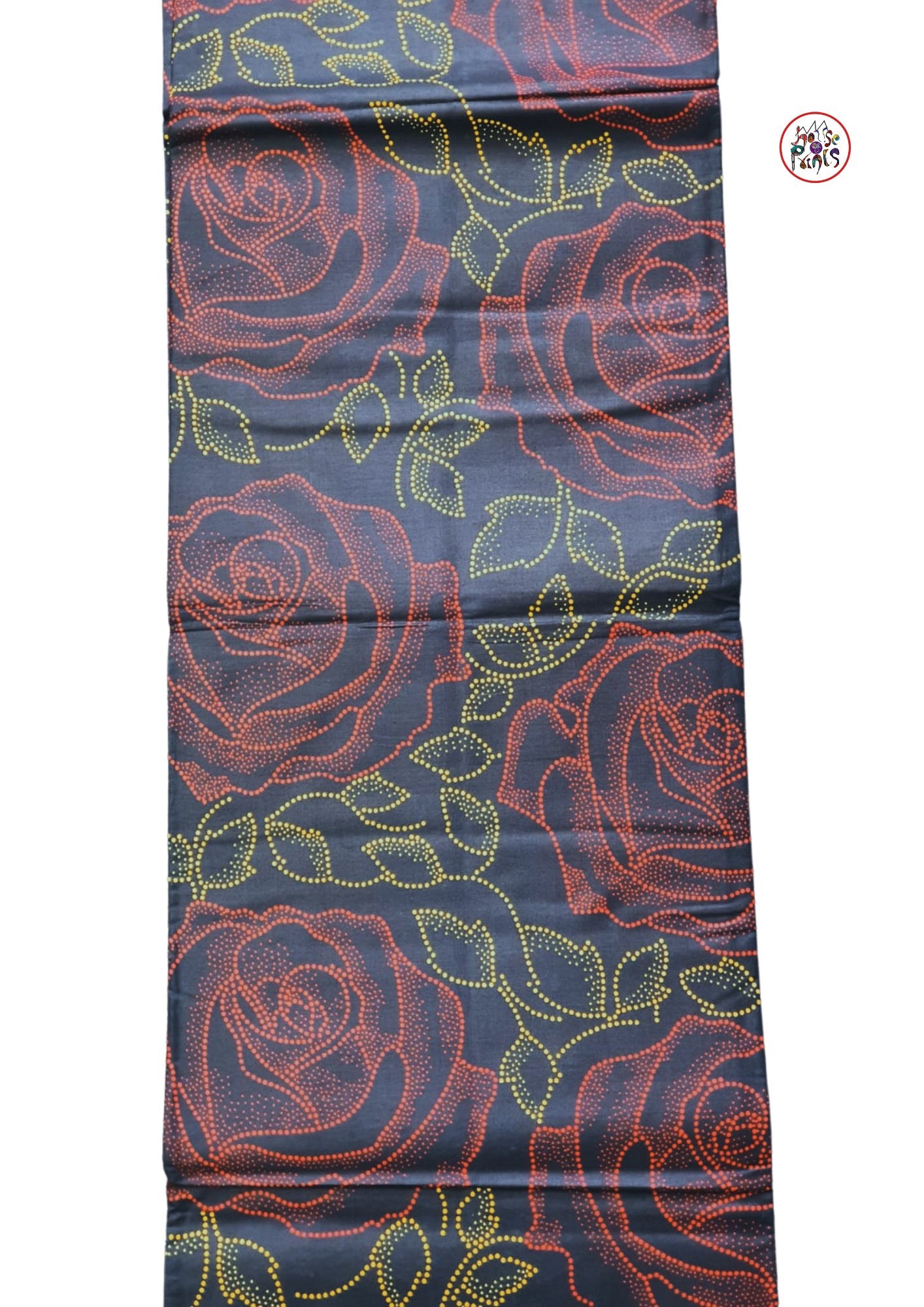 Wine & Yellow Floral Pattern Ankara Fabric - House of Prints