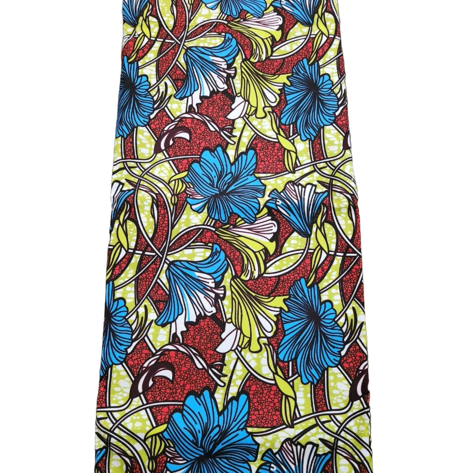 Yellow & Multicolour Polycotton Ankara fabric - House of Prints