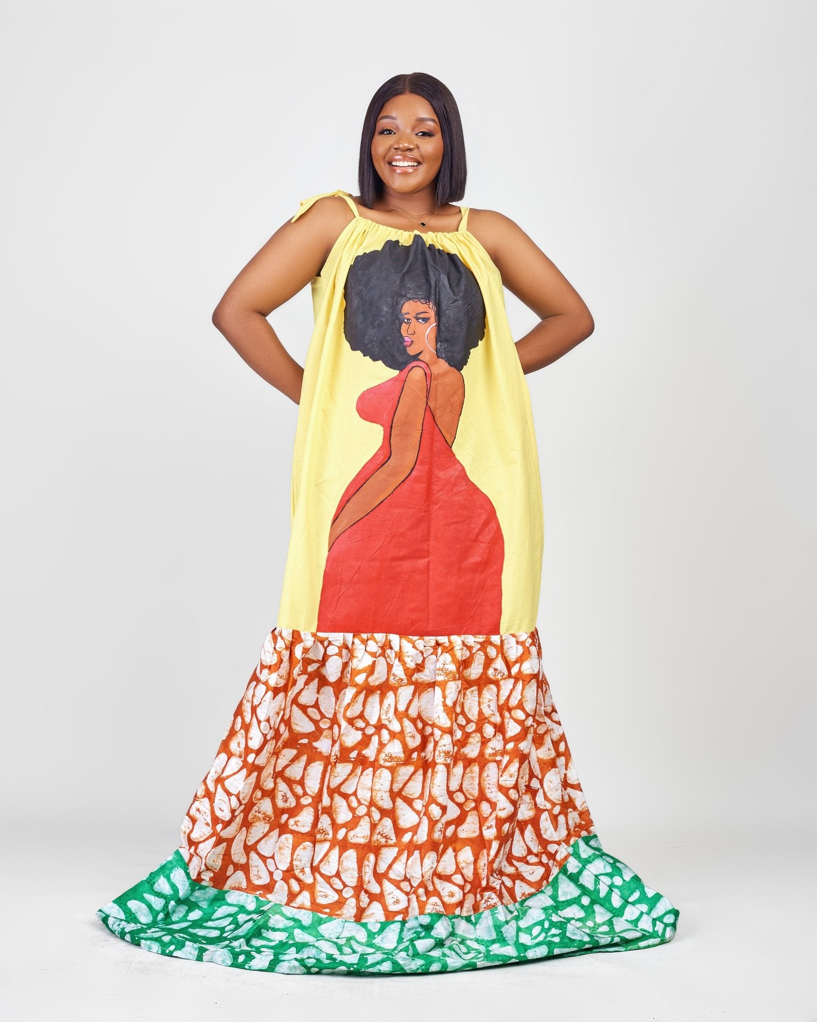 Afro Lady Art Maxi Dress - House of Prints