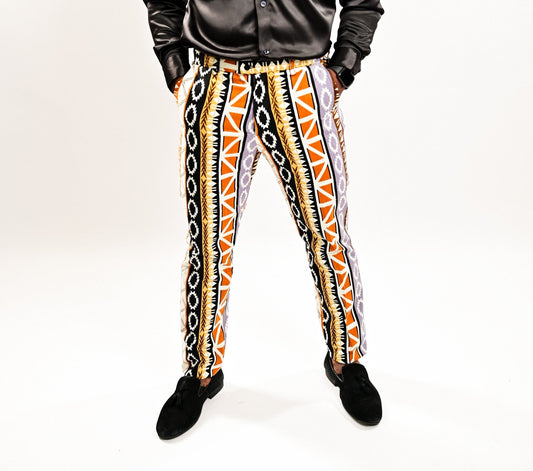Aztec African Print Trousers - mrtw016 - House of Prints
