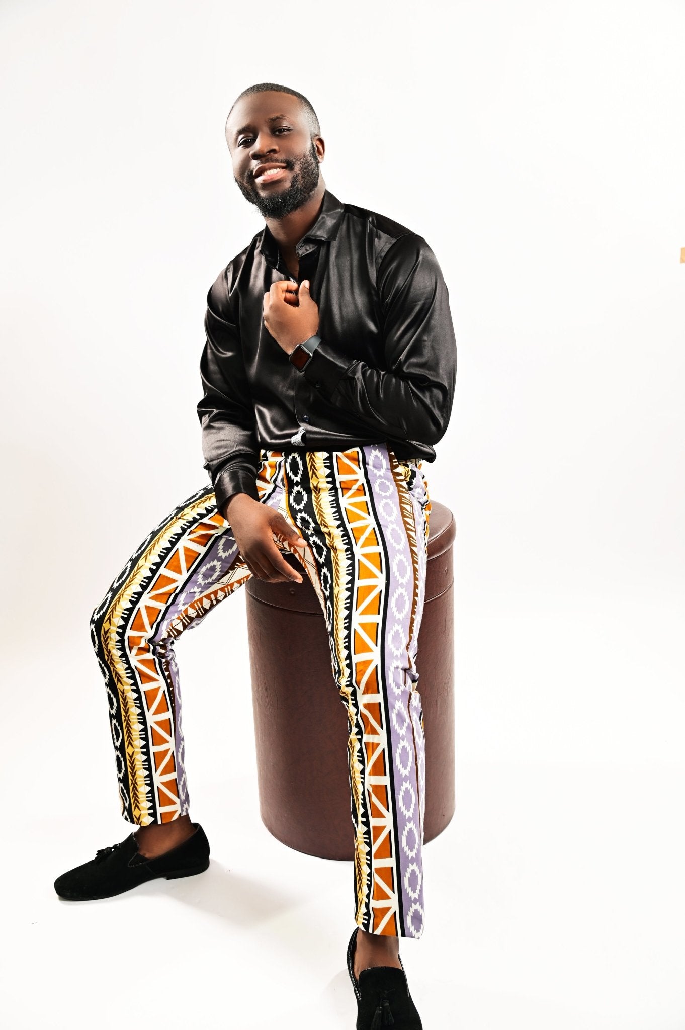 Aztec African Print Trousers - mrtw016 - House of Prints