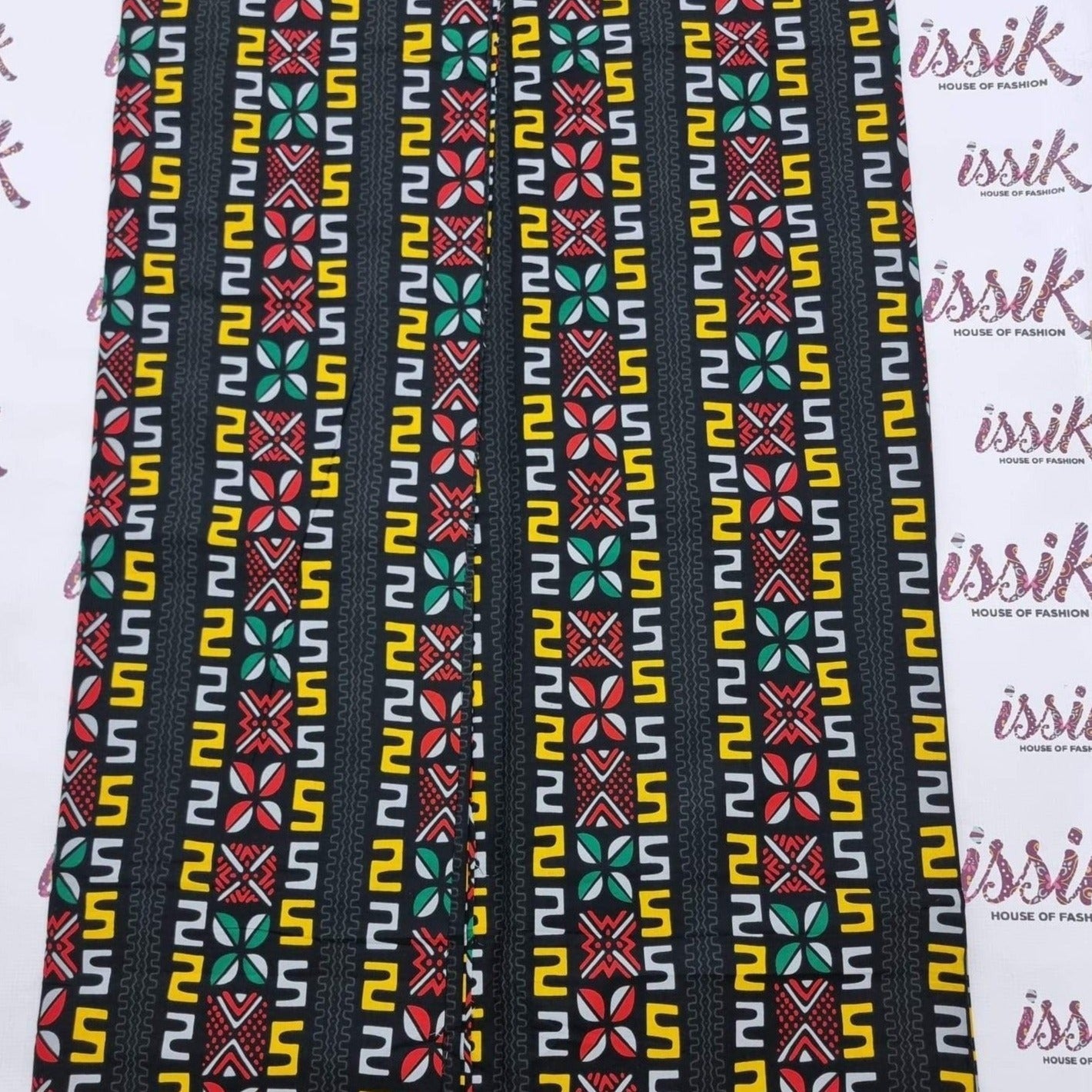 Black and Multicolor Ankara Fabric - ak290256 - House of Prints