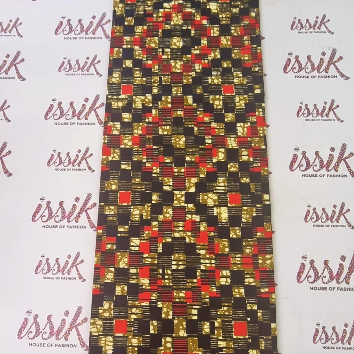 Black, Brown & Red African Print Fabric - House of Prints