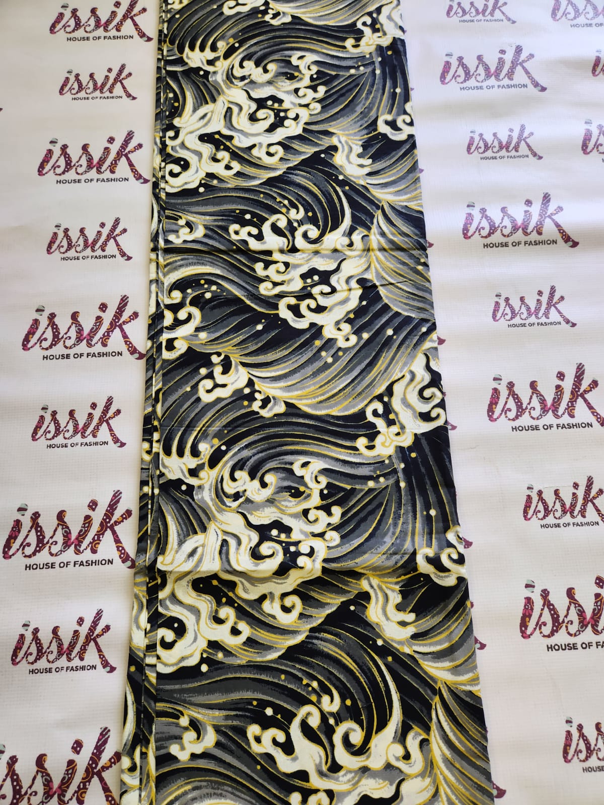 Black & Cream African Print Fabric - House of Prints