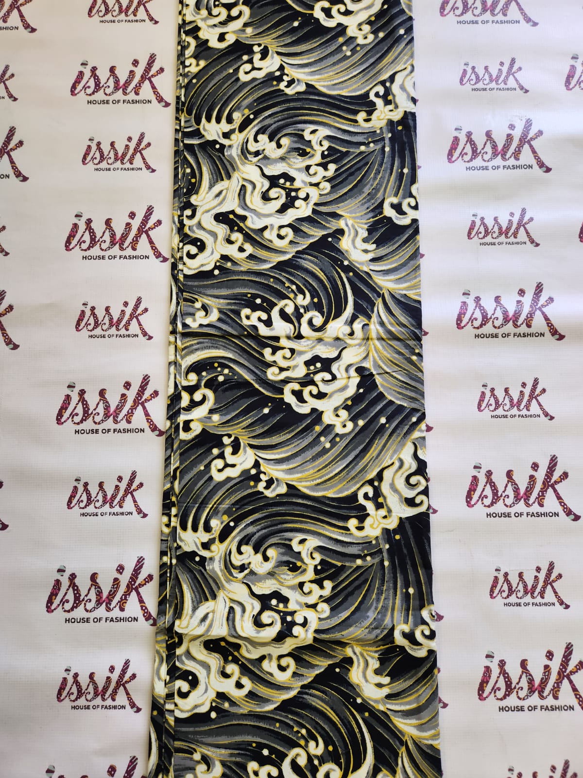 Black & Cream African Print Fabric - House of Prints