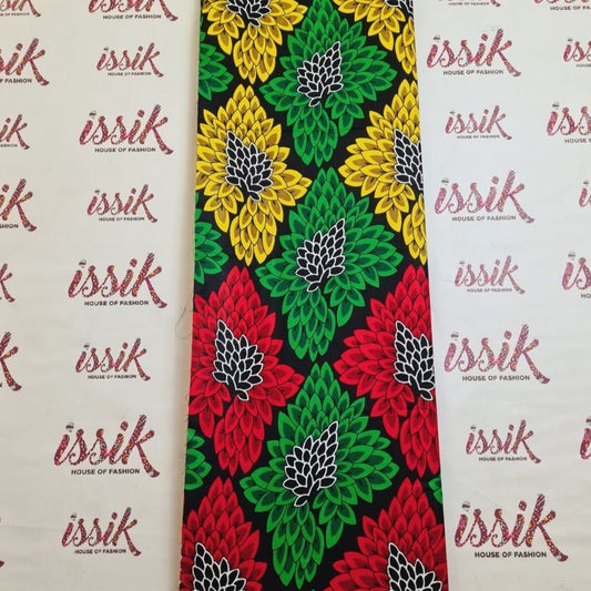 Black & Multicolor Ankara Fabric - House of Prints