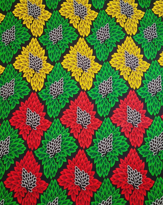 Black & Multicolor Ankara Fabric - House of Prints