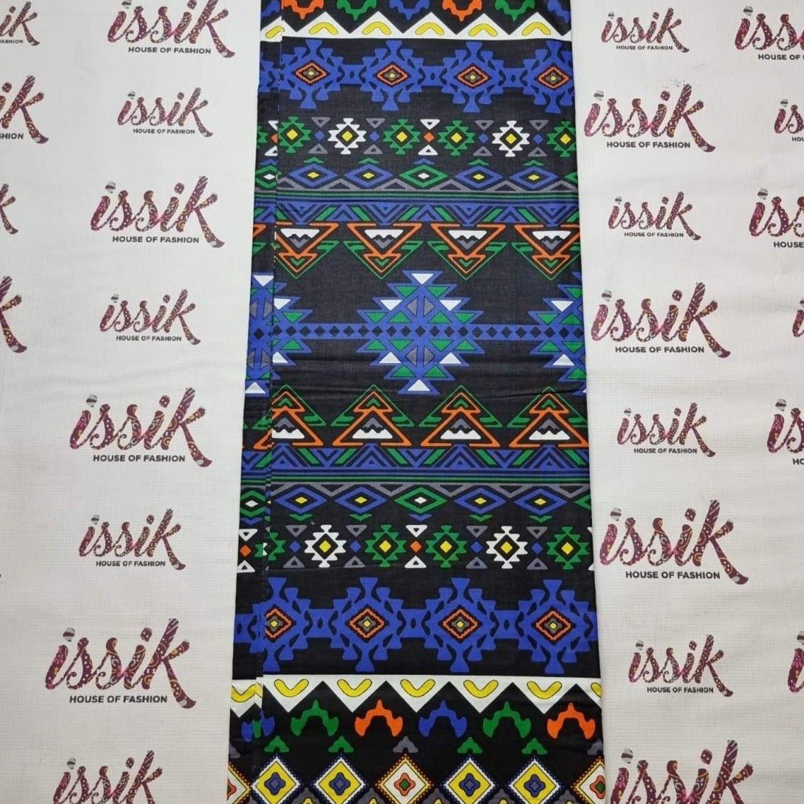 Black & Multicolor Tribal Ankara Fabric - akpy290175 - House of Prints